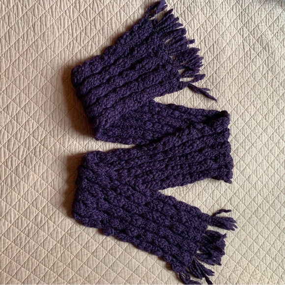 ALDO - Scarf long oversize & tuque with matching beanie pompom acrylique purple - Picture 3 of 8